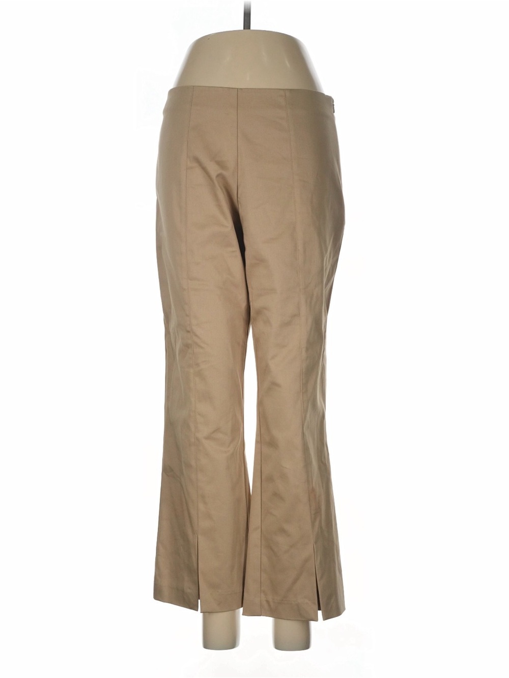 Cache Beige High-Waist Flared Ankle Pants